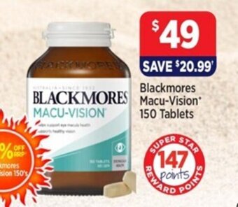Star Discount Chemist Blackmores Macu-Vision 150 Tablets offer