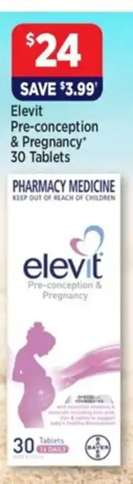 Elevit Pre-Conception & Pregnancy 30 Tablets