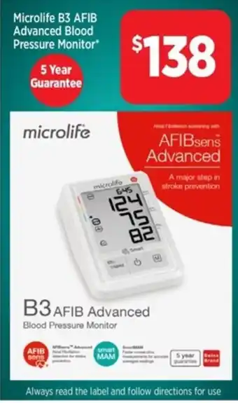 Microlife B3 AFIB advanced blood pressure monitor