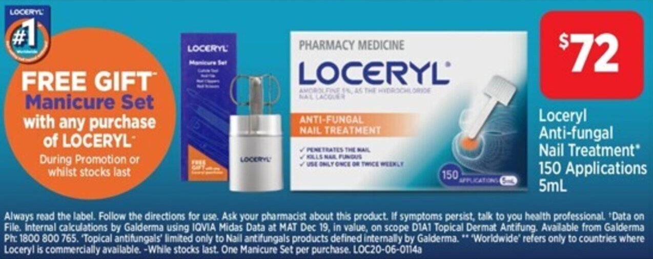 Loceryl antifungal nail treatment 150 applications 5ml offer at Star Discount Chemist