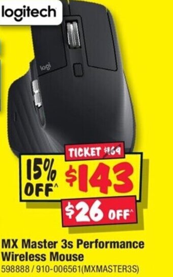 JB Hi-Fi MX Master 3s Performance Wireless Mouse offer