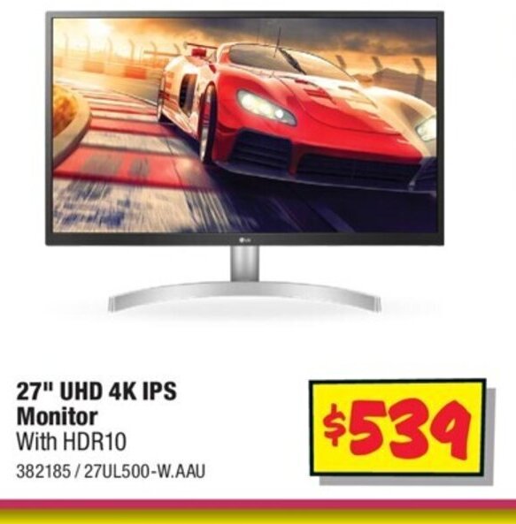 27" UHD 4K IPS Monitor offer at JB HiFi