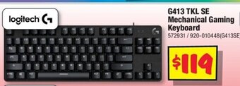 JB Hi-Fi G413 TKL SE Mechanical Gaming Keyboard offer