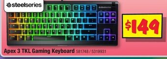 JB Hi-Fi Apex 3 TKL gaming Keyboard offer