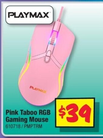 JB Hi-Fi Pink Taboo RGB Gaming Mouse offer