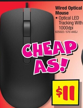 JB Hi-Fi Wired Optical Mouse offer