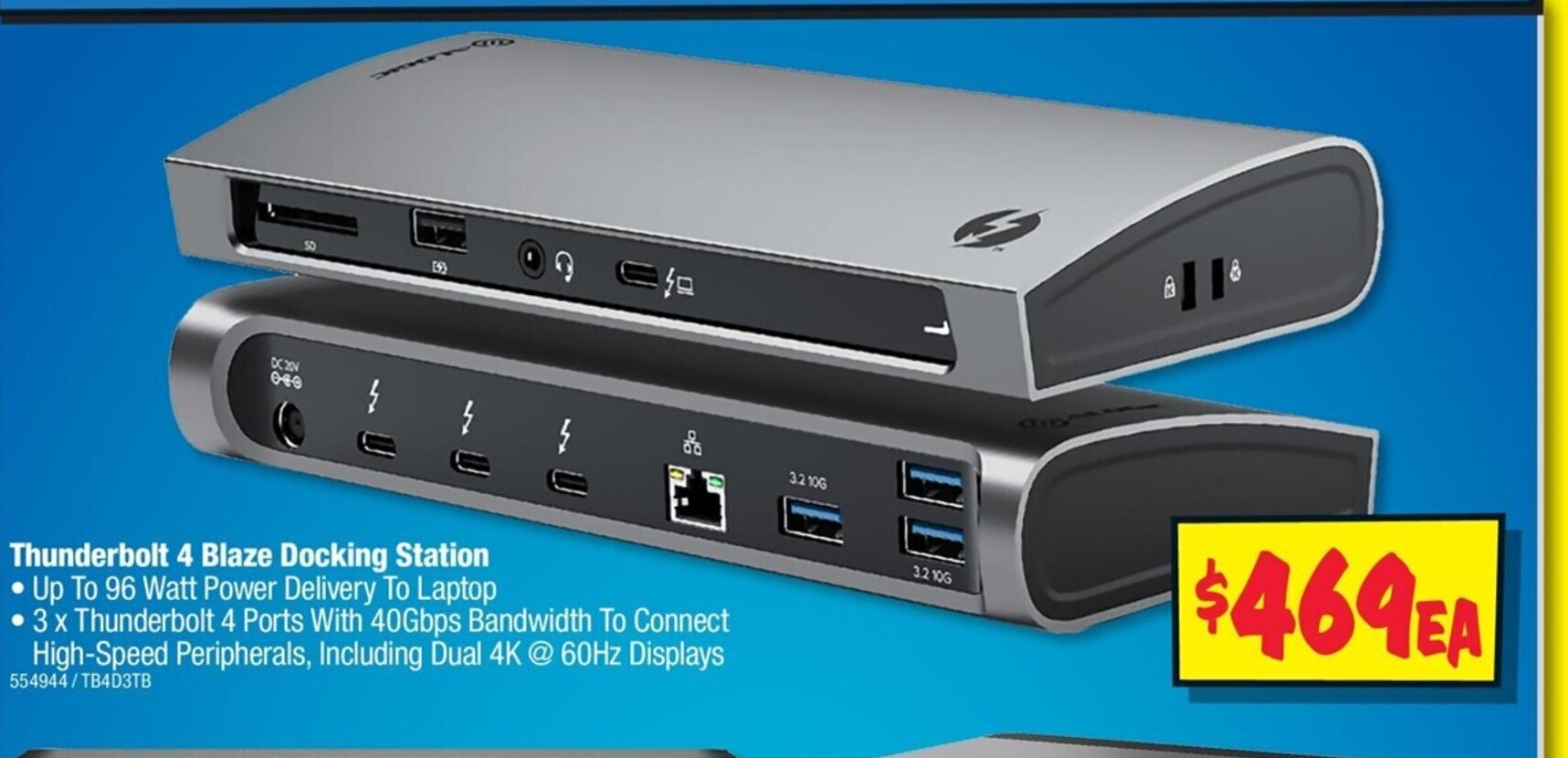 Thunderbolt 4 Blaze Docking Station offer at JB HiFi