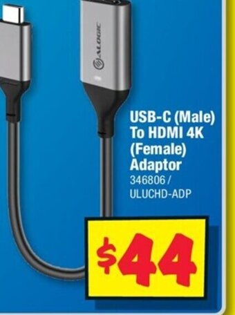 JB Hi-Fi USB-C ( Male To HDMI 4K Female ) Adaptor offer