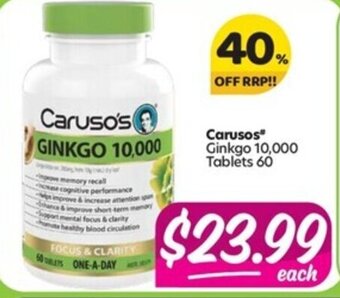 Your Discount Chemist Carusos offer