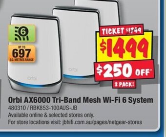 Orbi AX6000 Tri-Band Mesh Wi-Fi 6 System