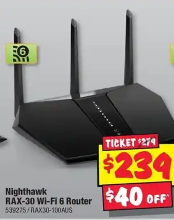 JB Hi-Fi Nightawk RAX-30 Wi-Fi 6 Router offer