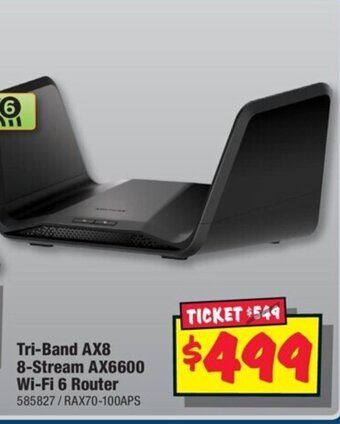 JB Hi-Fi Tri-Band AX8 8-Stream AX6600 Wi-Fi 6 Router offer
