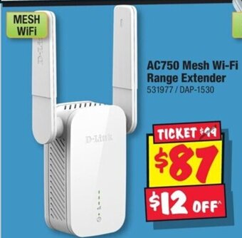 JB Hi-Fi AC750 Mesh Wi-Fi Range Extender offer
