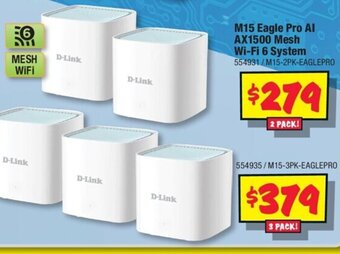 JB Hi-Fi M15 Eagle Pro AI AX1500 Mesh Wi-Fi 6 System offer