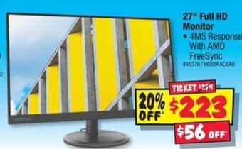 JB Hi-Fi 27" Full HD Monitor offer