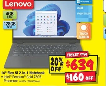 JB Hi-Fi 14" Flex 5i 2-In-1 Notebook offer