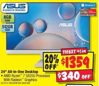 JB Hi-Fi 24" All-In-One Desktop offer