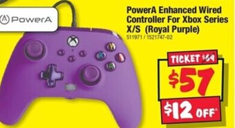 JB Hi-Fi PowerA Enhanced Wired Controller For Xbox Series X/S ( Royal Purple ) offer