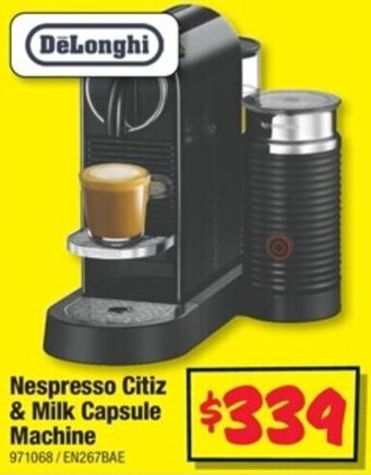 JB Hi-Fi Nespresso Citiz & Milk Capsule Machine offer