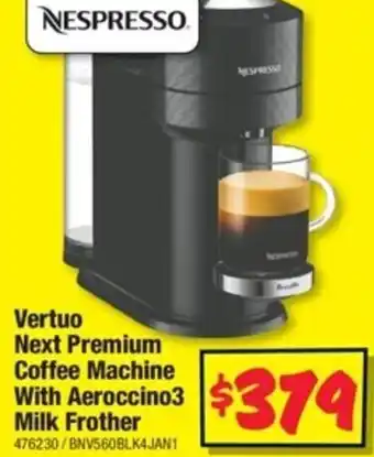 JB Hi-Fi Vertuo Next Premium Coffee Machine With Aeroccino 3 Milk Frother offer