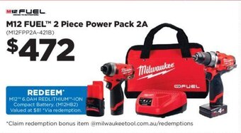 Repco M12 FUEL 2 Piece Power Pack 2A offer