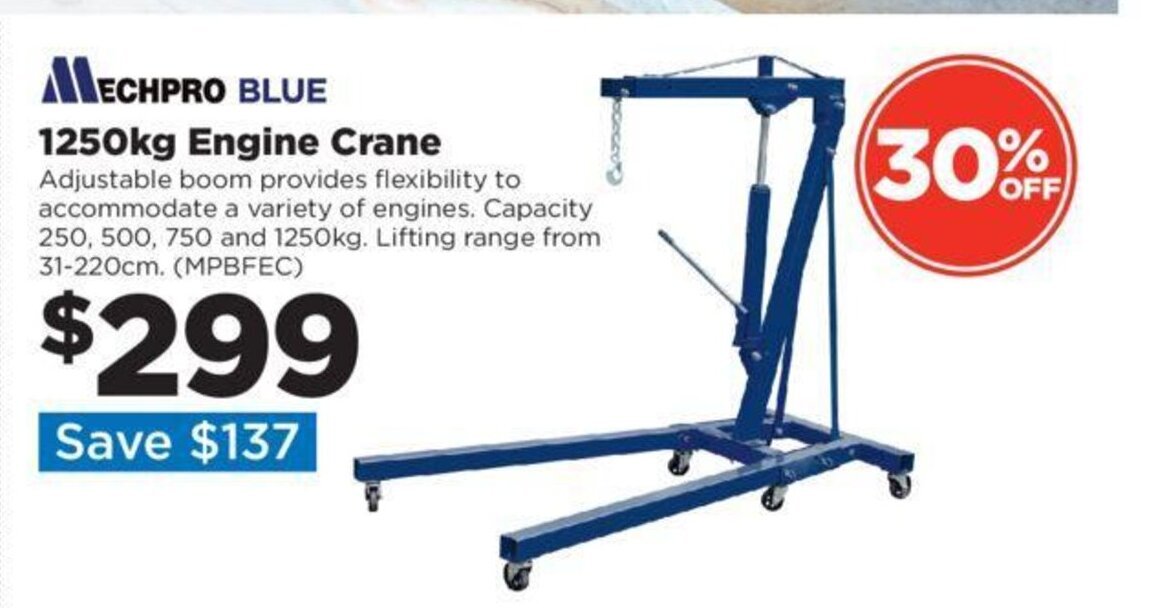 1250kg Engine Crane offer at Repco