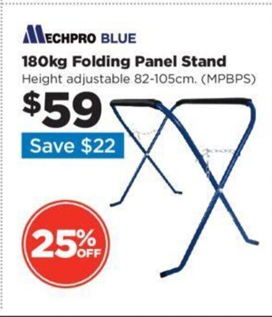 180kg Folding Panel Stand offer at Repco