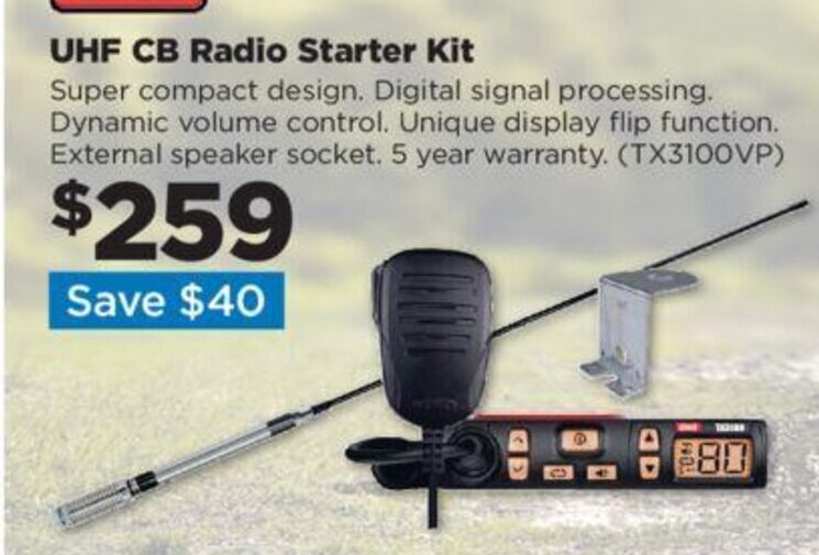 UHF CB Radio Starter Kit offer at Repco