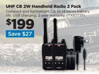 UHF CB 2W Handheld Radio 2 Pack