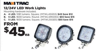 12/24V LED Work Lights