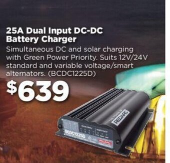 Repco 25A Dual Input DC-DC Battery Charger offer