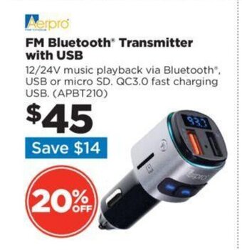 Repco FM Bluetooth Transmitter with USB offer