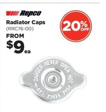 Repco Radiator Caps offer