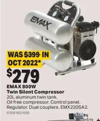 Emax 800W Twin Silent Compressor