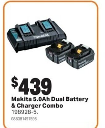 Mitre 10 Makita 5.0Ah Dual Battery & Charger Combo offer