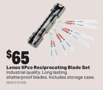 Mitre 10 Lenox 9Pce Reciprocating Blade Set offer
