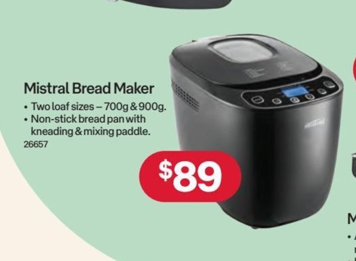 Mistral Bread Maker offer at Australia Post