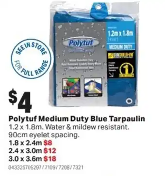 Polytuf Medium Duty Blue Tarpaulin