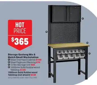 Mitre 10 Storage Geelong Mix & Match Small Workstation offer