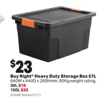 Mitre 10 Buy Right Heavy Duty Storage Box 57L offer