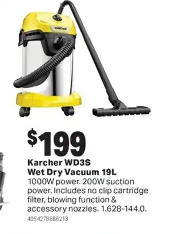 Mitre 10 Karcher WD3S Wet Dry Vacuum 19L offer