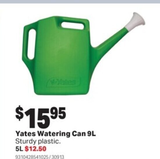 Yates Watering Can 9L offer at Mitre 10