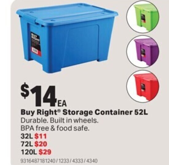 Buy Rigth Storage container 52L offer at Mitre 10