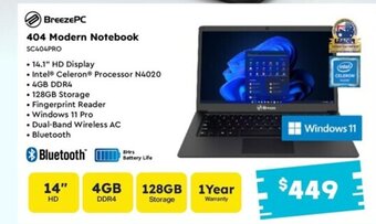 Leader Computers 404 Modern Notebook offer
