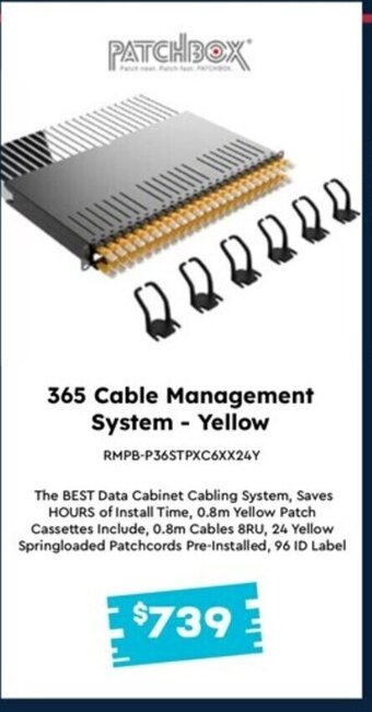 Leader Computers 365 Cable Management System -Yellow offer