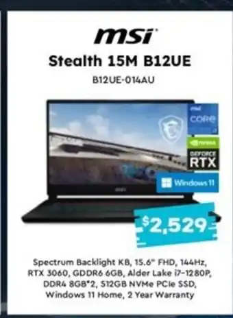 Stealth 15M B12UE