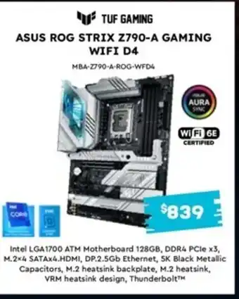 Leader Computers Asus Rog Strix Z790-A Gaming Wifi D4 offer
