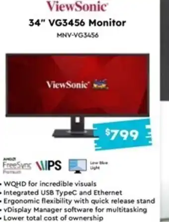 Leader Computers 34" VG3456 Monitor offer