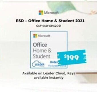 Leader Computers ESD- Office Home& Student 2021 offer