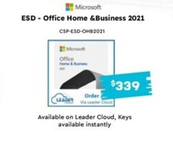 Leader Computers ESD- Office Home & Business 2021 offer